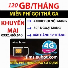 SIM 4G Vinaphone VD89P Tặng 120GB/Tháng Gọi Miễn Phí Nội Mạng Và 50 Phút Ngoại Mạng